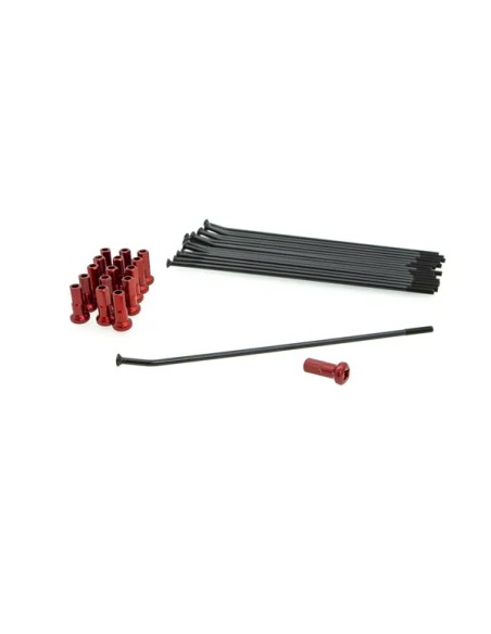 KITE Montagematerial & Zubehör - SPOKE KIT FR 14 BK/RD