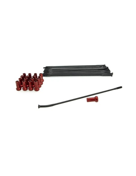 KITE Montagematerial & Zubehör - SPOKE KIT FR 17 BK/RD
