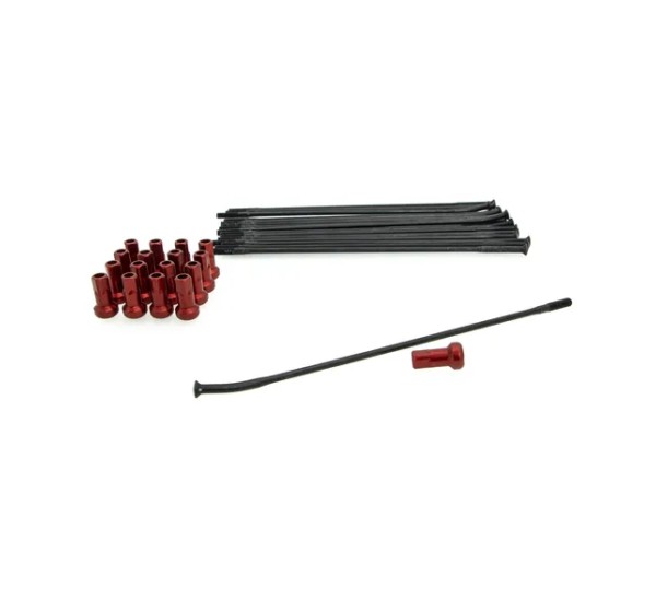 KITE Montagematerial & Zubehör - SPOKE KIT FR 17 BK/RD