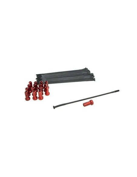 KITE Montagematerial & Zubehör - SPOKE KIT RR 16 BK/RD