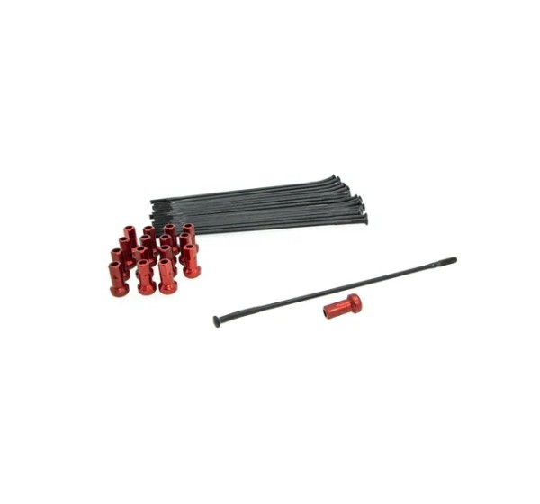 KITE Montagematerial & Zubehör - SPOKE KIT RR 16 BK/RD