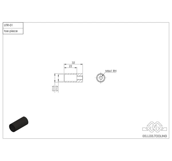 GILLES TOOLING Montagematerial & Zubehör - TOE PIECE BRAKE SIDE UEX-01-B