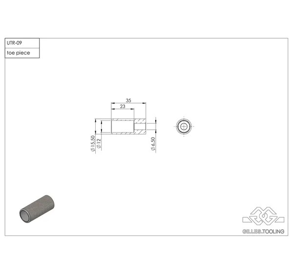 GILLES TOOLING Montagematerial & Zubehör - TOE PIECE BRAKE SIDE UTR-09-B