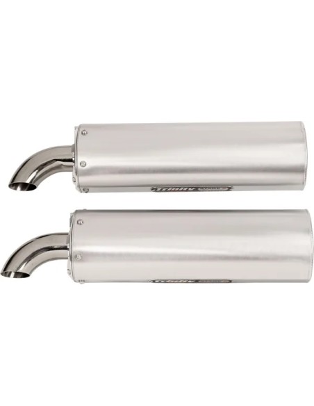 TRINITY RACING Komplettanlagen - EXHAUST DUAL BRUSHED RZR XP100