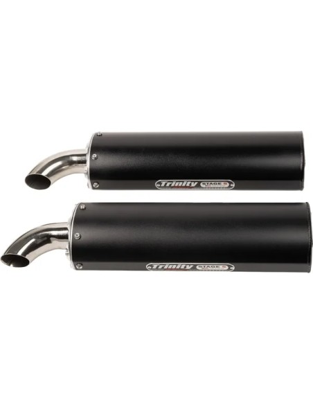 TRINITY RACING Komplettanlagen - EXHAUST DUAL BLACK RZR XP1000