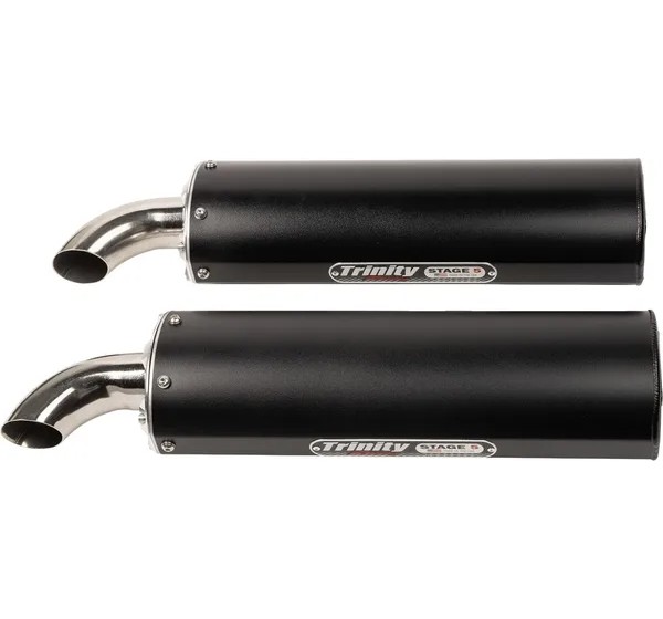 TRINITY RACING Komplettanlagen - EXHAUST DUAL BLACK RZR XP1000