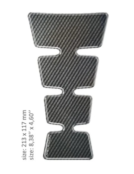ONEDESIGN Tanks, Tankabdeckungen & -polster - TANK PAD UNI GOLD SHAPE CARBON