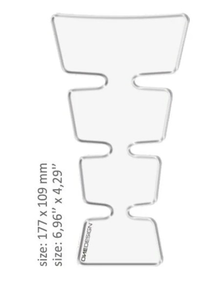 ONEDESIGN Tanks, Tankabdeckungen & -polster - TANK PAD GOLD SHAPE TRANSP