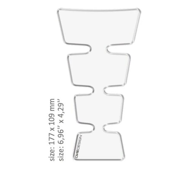 ONEDESIGN Tanks, Tankabdeckungen & -polster - TANK PAD GOLD SHAPE TRANSP