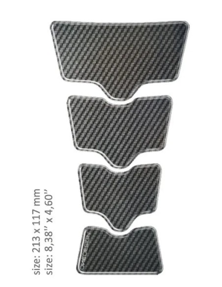 ONEDESIGN Tanks, Tankabdeckungen & -polster - TANK PAD UNI GOLD SHAPE CARBON