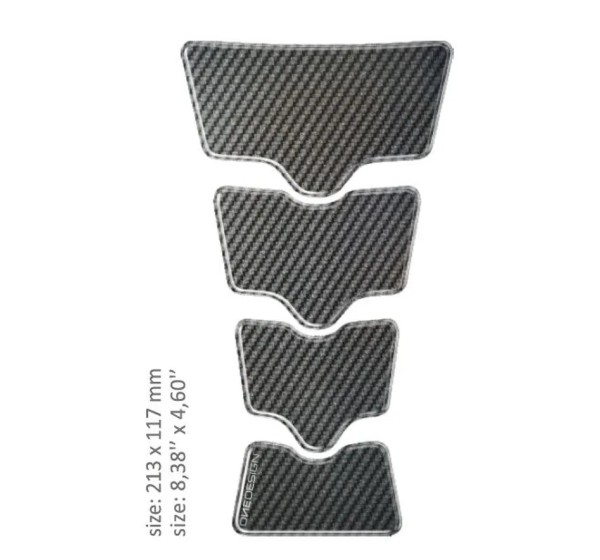 ONEDESIGN Tanks, Tankabdeckungen & -polster - TANK PAD UNI GOLD SHAPE CARBON