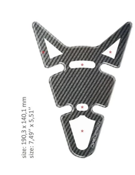 ONEDESIGN Tanks, Tankabdeckungen & -polster - TANK PAD CARBON WAYOUT