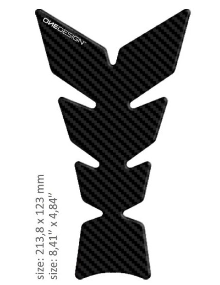 ONEDESIGN Tanks, Tankabdeckungen & -polster - TANK PAD MOON CARB BLACK SOFT