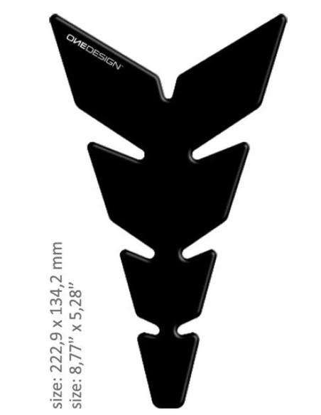 ONEDESIGN Tanks, Tankabdeckungen & -polster - TANK PAD MOON MATT BLACK SOFT