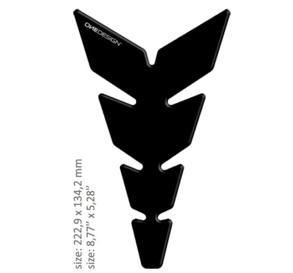 ONEDESIGN Tanks, Tankabdeckungen & -polster - TANK PAD MOON MATT BLACK SOFT