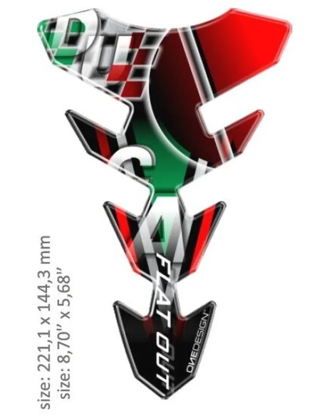 ONEDESIGN Tanks, Tankabdeckungen & -polster - TANK PAD SLIM DUCATI