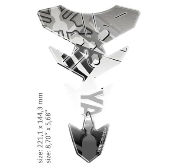 ONEDESIGN Tanks, Tankabdeckungen & -polster - TANK PAD SLIM YAMAHA GREY