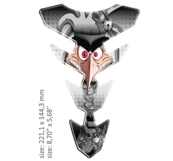 ONEDESIGN Tanks, Tankabdeckungen & -polster - TANK PAD FACE SILVER-GREY