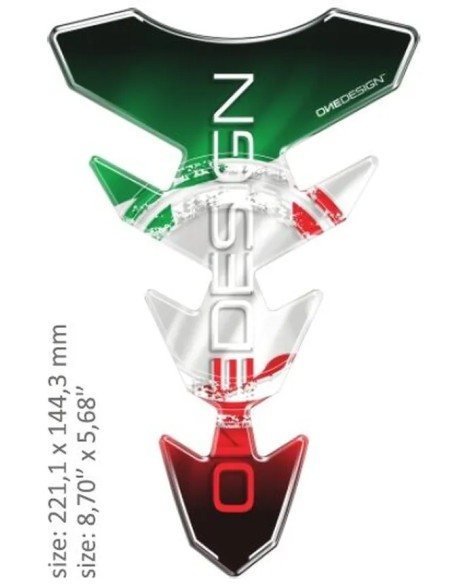 ONEDESIGN Tanks, Tankabdeckungen & -polster - TANK PAD SLIM ITALIAN FLAG