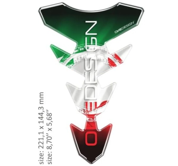 ONEDESIGN Tanks, Tankabdeckungen & -polster - TANK PAD SLIM ITALIAN FLAG