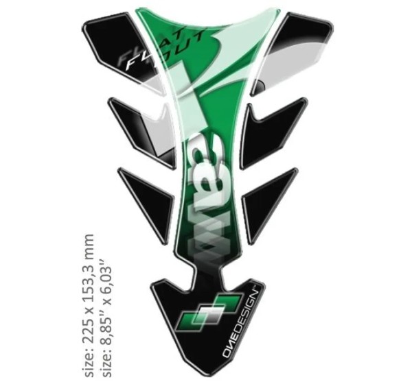 ONEDESIGN Tanks, Tankabdeckungen & -polster - TANK PAD FUTURE KAWASAKI GREEN
