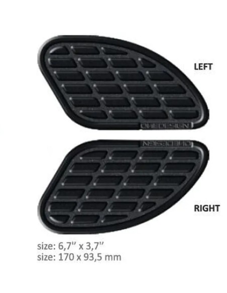 ONEDESIGN Tanks, Tankabdeckungen & -polster - BUMPS SOFT TOUCH LEATHER BLACK