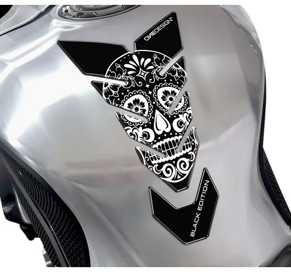 ONEDESIGN Tanks, Tankabdeckungen & -polster - TANKPAD BLACK EDITION SKULL4