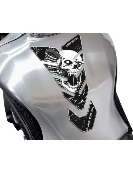ONEDESIGN Tanks, Tankabdeckungen & -polster - TANKPAD BLACK EDITION SKULL6