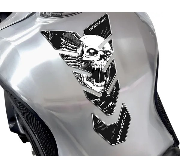 ONEDESIGN Tanks, Tankabdeckungen & -polster - TANKPAD BLACK EDITION SKULL6