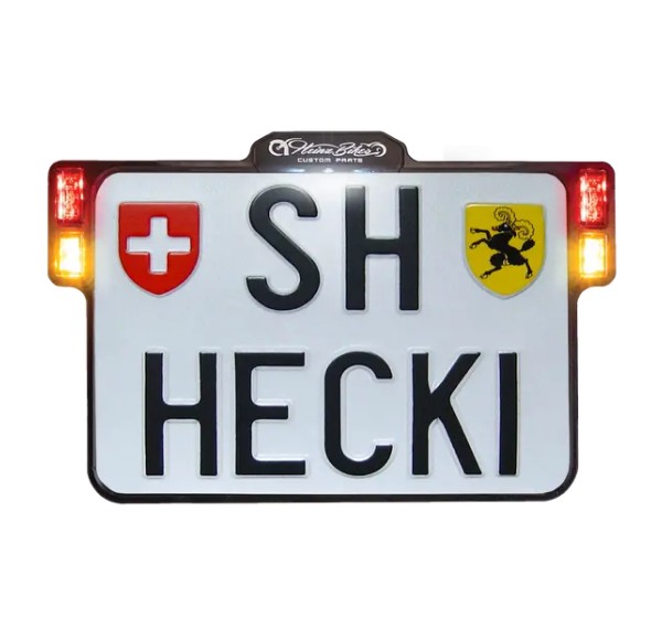 HEINZ BIKES Kennzeichen - LIC.PLT.3IN1 W/TL BK SWI