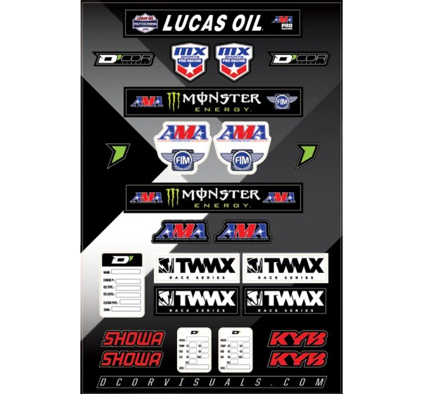 D'COR VISUALS Dekorsätze & Aufkleber - DECAL SHEET LOGOS