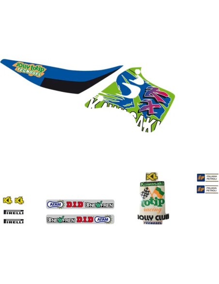 TECNOSEL Dekorsätze & Aufkleber für KAWASAKI KX 125 J 1992-1993