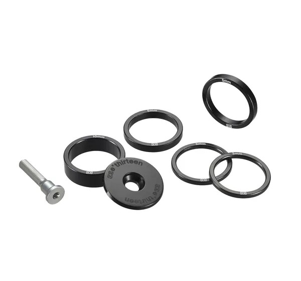 E*THIRTEEN Headsets - TOP CAP + HEADSET SPACER SILVE