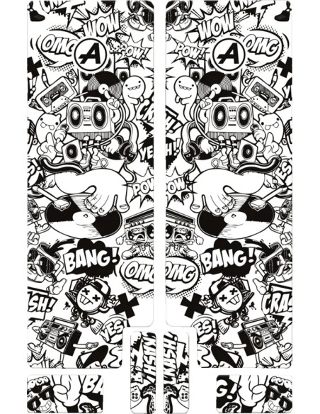 ALGIS Rahmenschutz - FORK DECAL BK COMIC MAT