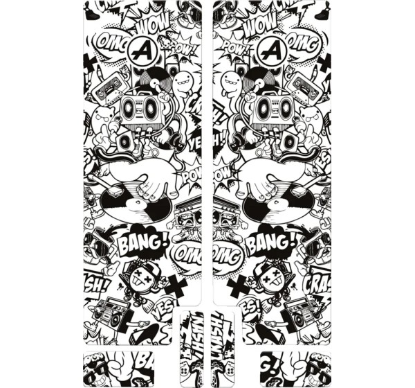 ALGIS Rahmenschutz - FORK DECAL BK COMIC MAT