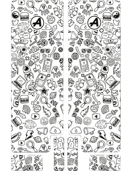 ALGIS Rahmenschutz - FORK DECAL BK ICON MAT