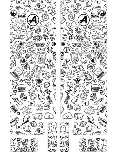 ALGIS Rahmenschutz - FORK DECAL BK ICON GLOSS