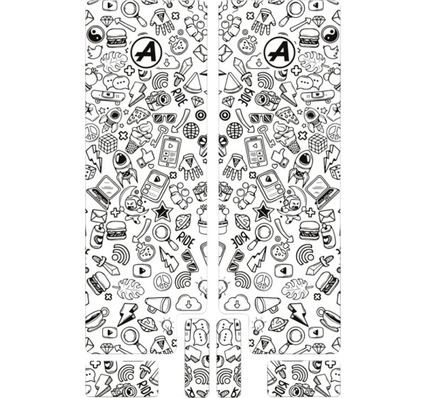 ALGIS Rahmenschutz - FORK DECAL BK ICON GLOSS