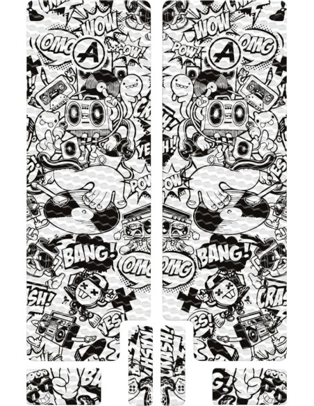 ALGIS Rahmenschutz - FORK DECAL TEXTURED BK COMIC