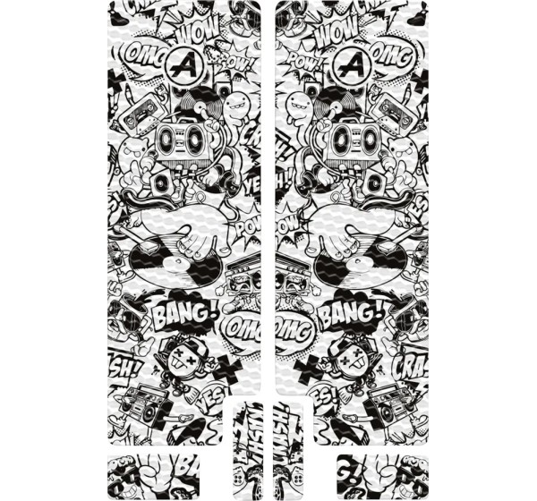 ALGIS Rahmenschutz - FORK DECAL TEXTURED BK COMIC