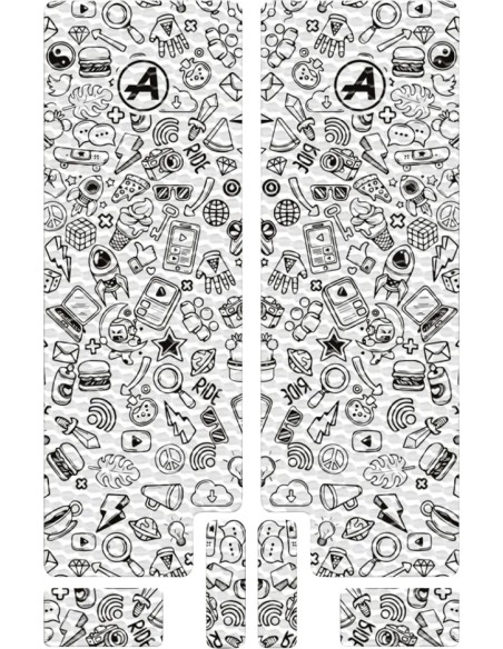 ALGIS Rahmenschutz - FORK DECAL TEXTURED BK ICON