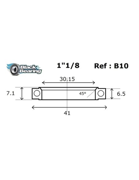 BLACK BEARING Headsets - HB 30.15X41X6.5/7.1MM 45°/90°