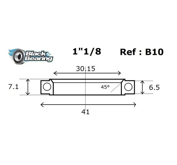 BLACK BEARING Headsets - HB 30.15X41X6.5/7.1MM 45°/90°