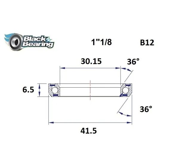 BLACK BEARING Headsets - HB 30.15X41.5X6.5MM 36°/36°