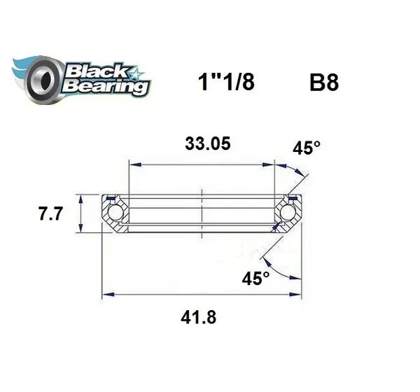 BLACK BEARING Headsets - HB 30.5X41.8X7.7MM 45°/45°
