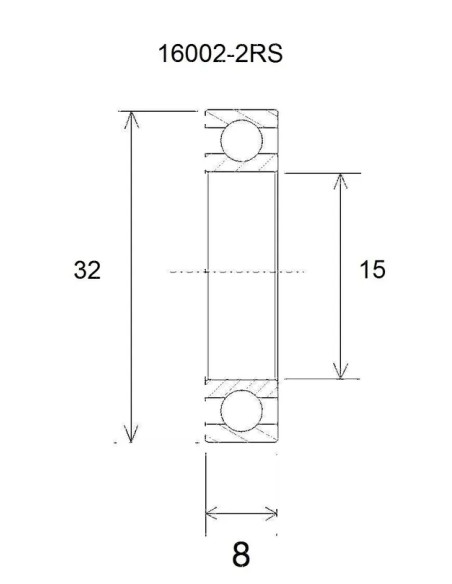 BLACK BEARING Umlenkung & Lager - BEARING B3 15X32X8MM