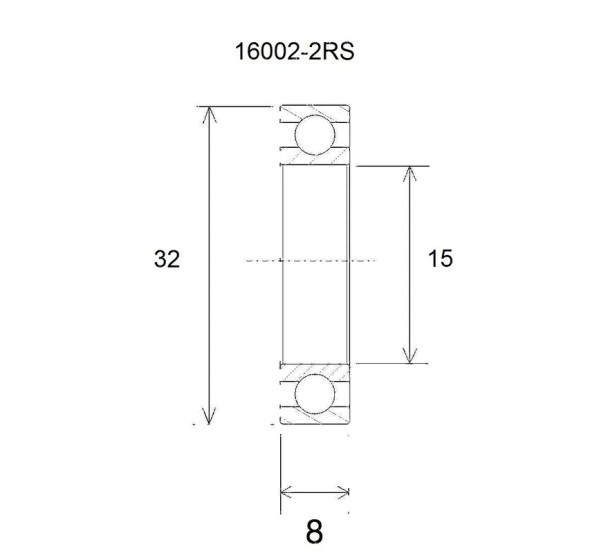 BLACK BEARING Umlenkung & Lager - BEARING B3 15X32X8MM