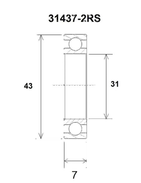 BLACK BEARING Umlenkung & Lager - BEARING B3 31X43X7MM