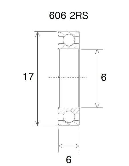 BLACK BEARING Umlenkung & Lager - BEARING B3 6X17X6MM