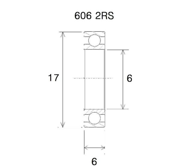 BLACK BEARING Umlenkung & Lager - BEARING B3 6X17X6MM